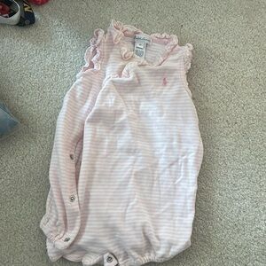 Polo Ralph Lauren 9 mo onesie summer spring pin stripe excellent